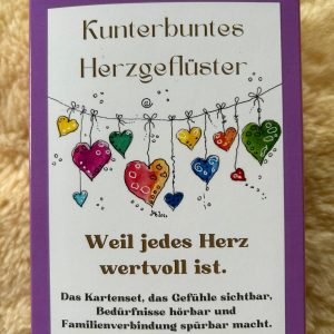 Kunterbuntes Herzgeflüster - Kartenset